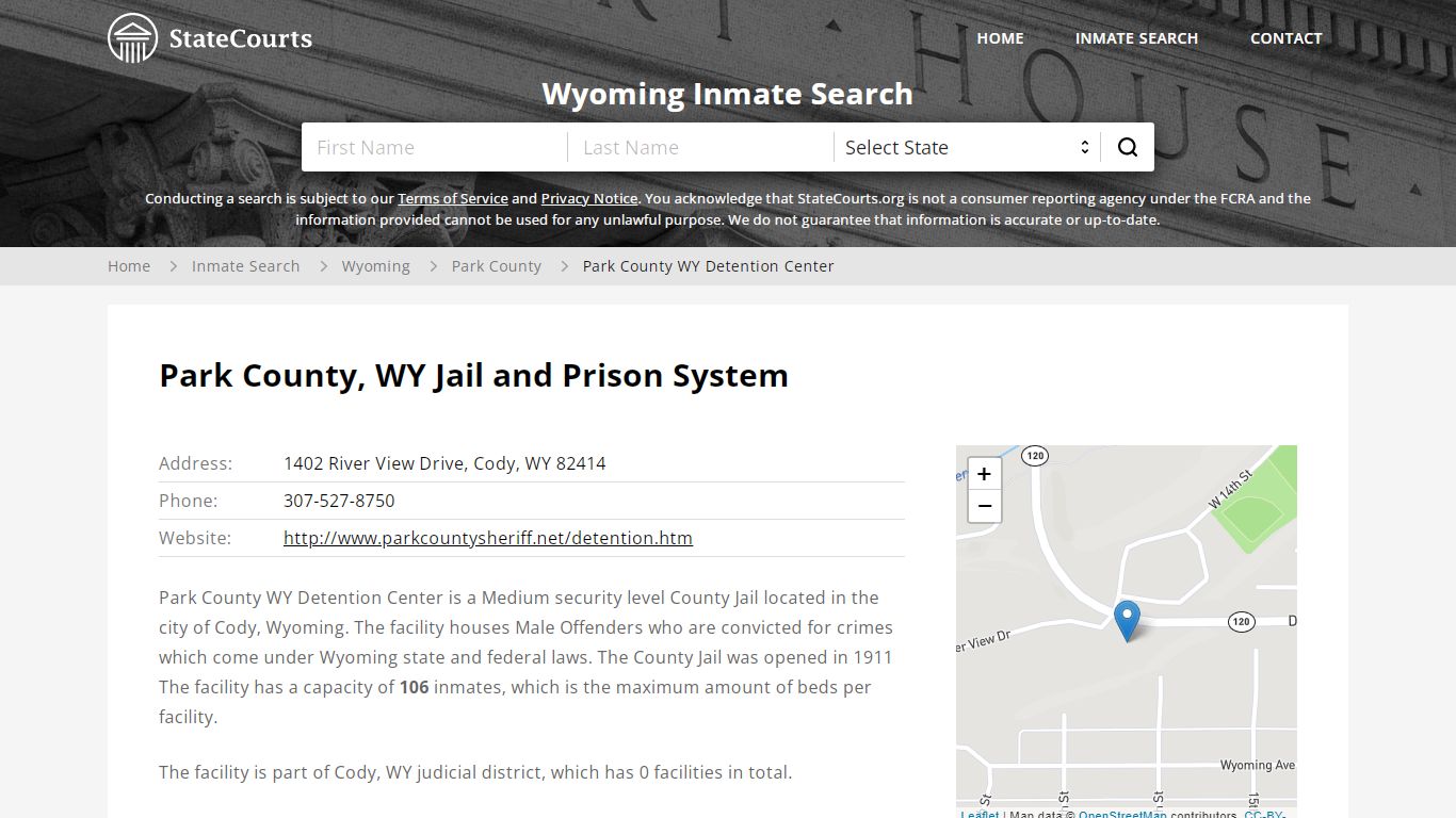 Park County WY Detention Center Inmate Records Search, Wyoming ...